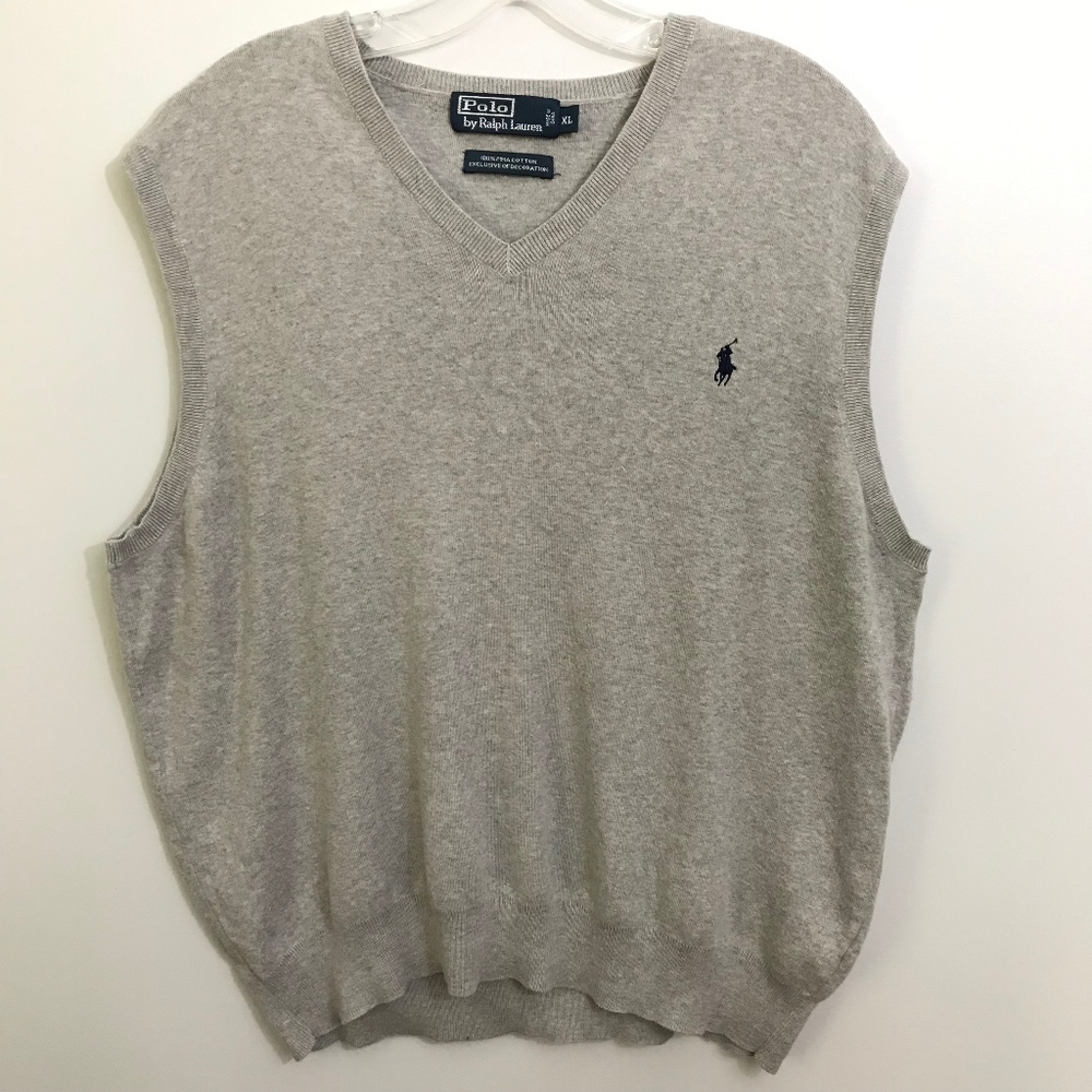Ralph Lauren Blue Label Mens Sweater Vest Gray XL